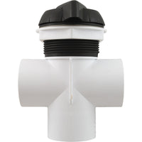 Diverter Valve, WW, 2", 2 Port, Top Mount, Notched, Black