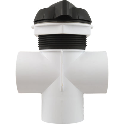 Diverter Valve, WW, 2", 2 Port, Top Mount, Notched, Black