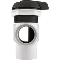Diverter Valve, WW, 2", 2 Port, Top Mount, Notched, Black