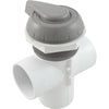 Diverter Valve, WW, 2", 2 Port, Top Mount, Notched, Gray