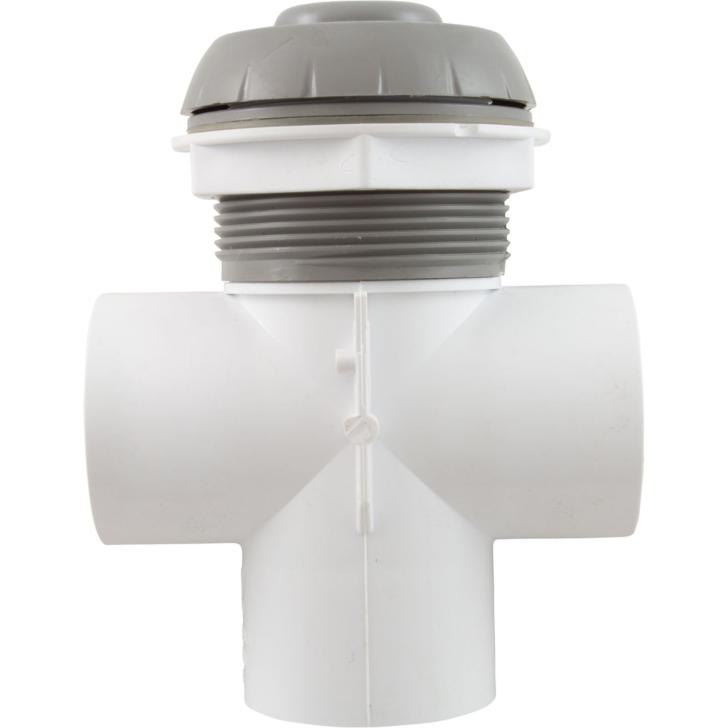 Válvula desviadora, WW, 2", 2 puertos, montaje superior, con muescas, gris