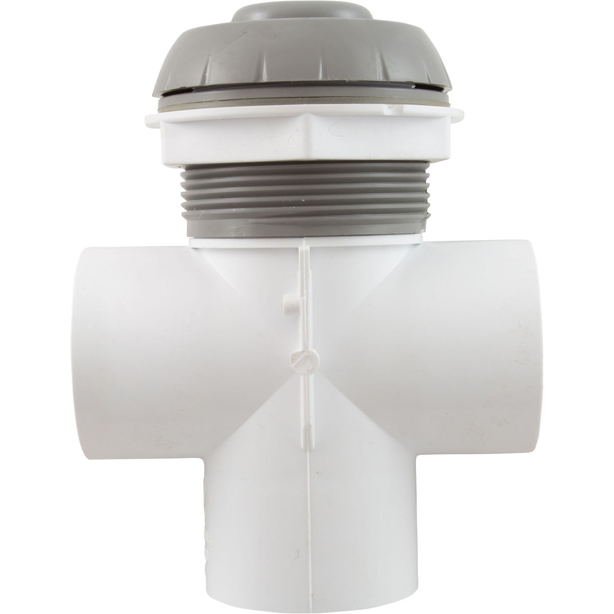 Diverter Valve, WW, 2", 2 Port, Top Mount, Notched, Gray