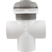 Diverter Valve, WW, 2", 2 Port, Top Mount, Notched, Gray