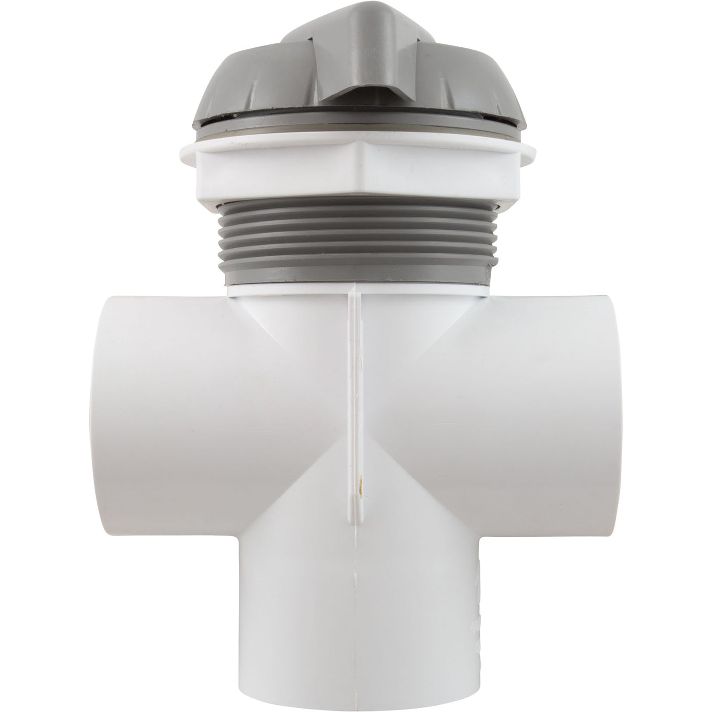 Válvula desviadora, WW, 2", 2 puertos, montaje superior, con muescas, gris