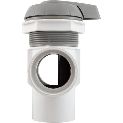 Válvula desviadora, WW, 2", 2 puertos, montaje superior, con muescas, gris