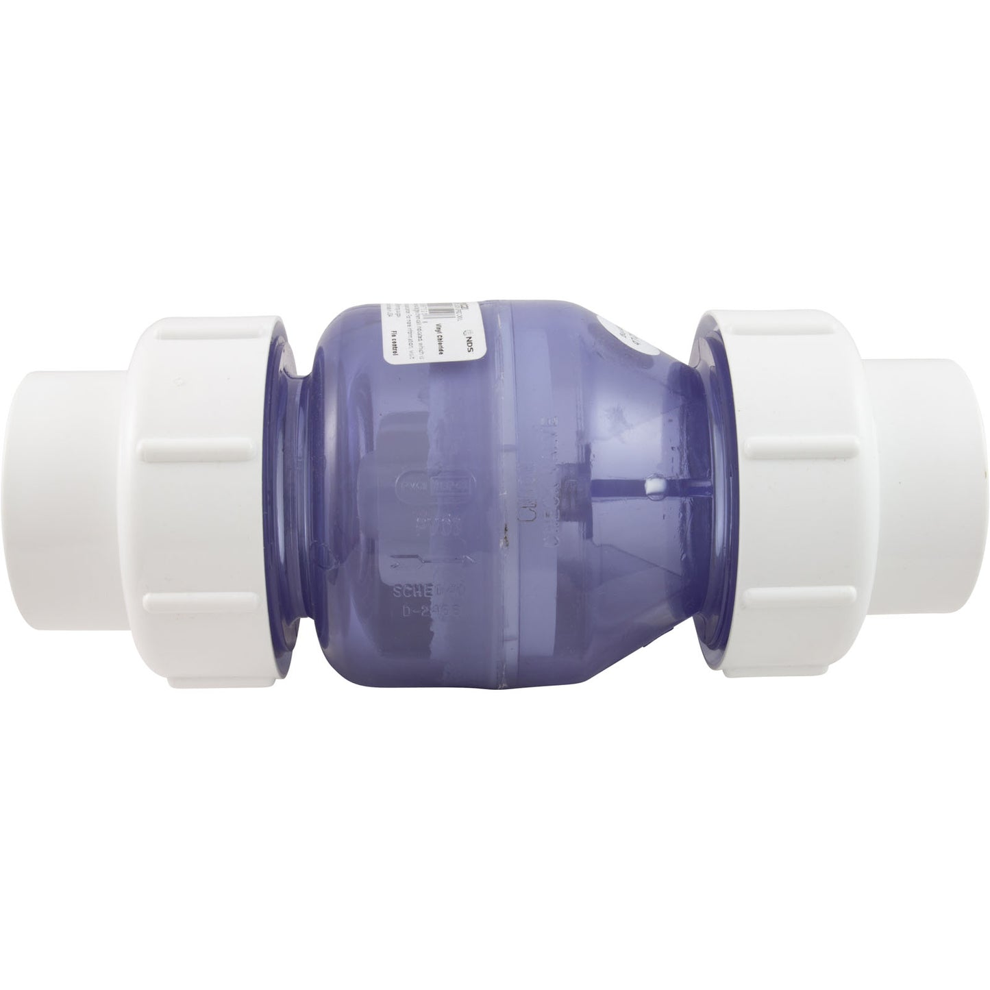 Válvula de retención, control de flujo, resorte, 2", 1/2 lb, unión verdadera