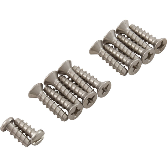 Kit de vis, écumoire Hayward SP1076/1084, plaque frontale, autotaraudeuse