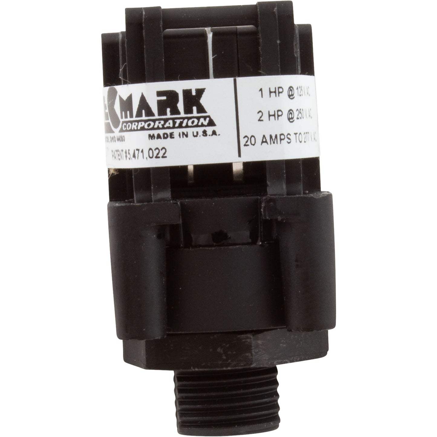 Air Switch, Tecmark, TBS 317, DPDT, 20A, thd, latch