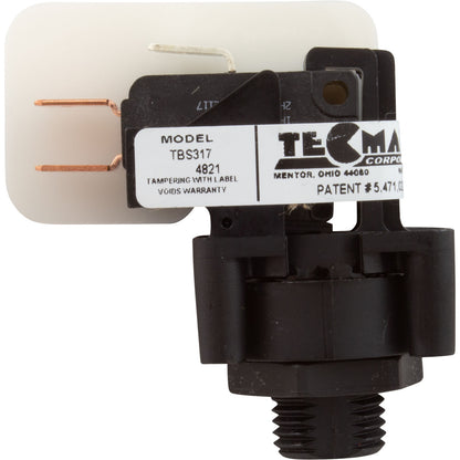 Air Switch, Tecmark, TBS 317, DPDT, 20A, thd, latch