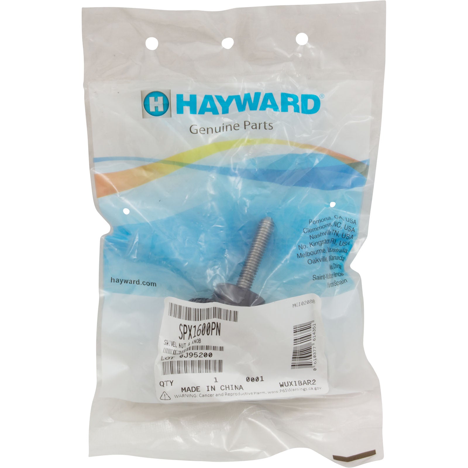 Knob, Hayward MaxFlo/Super Pump/Super II, Trap Lid