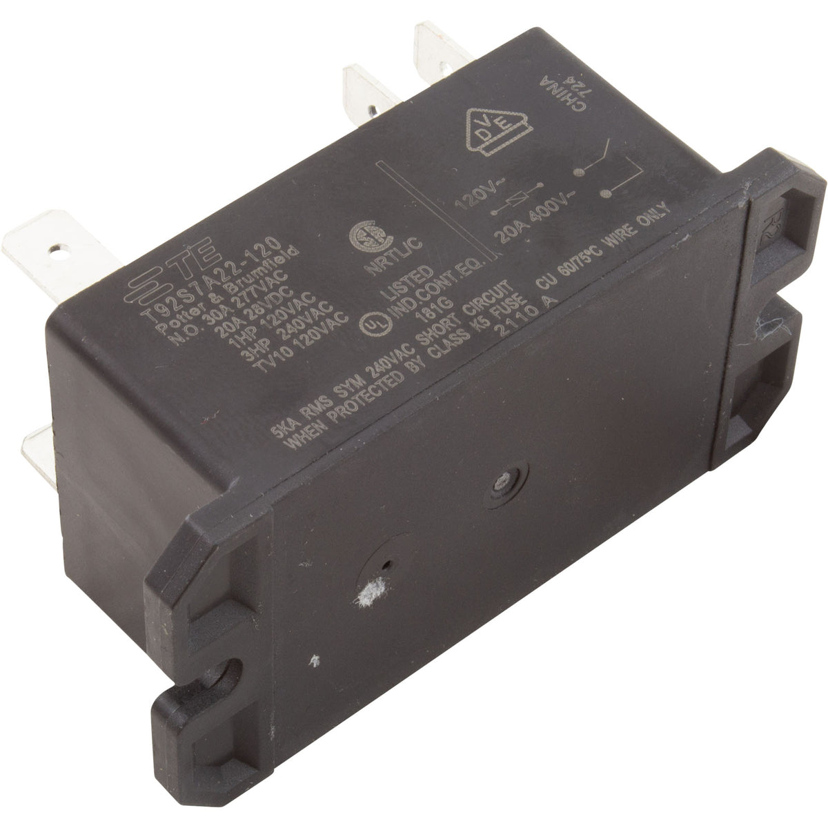 Relay, T-92, DPST, 30A, 115v, Coil