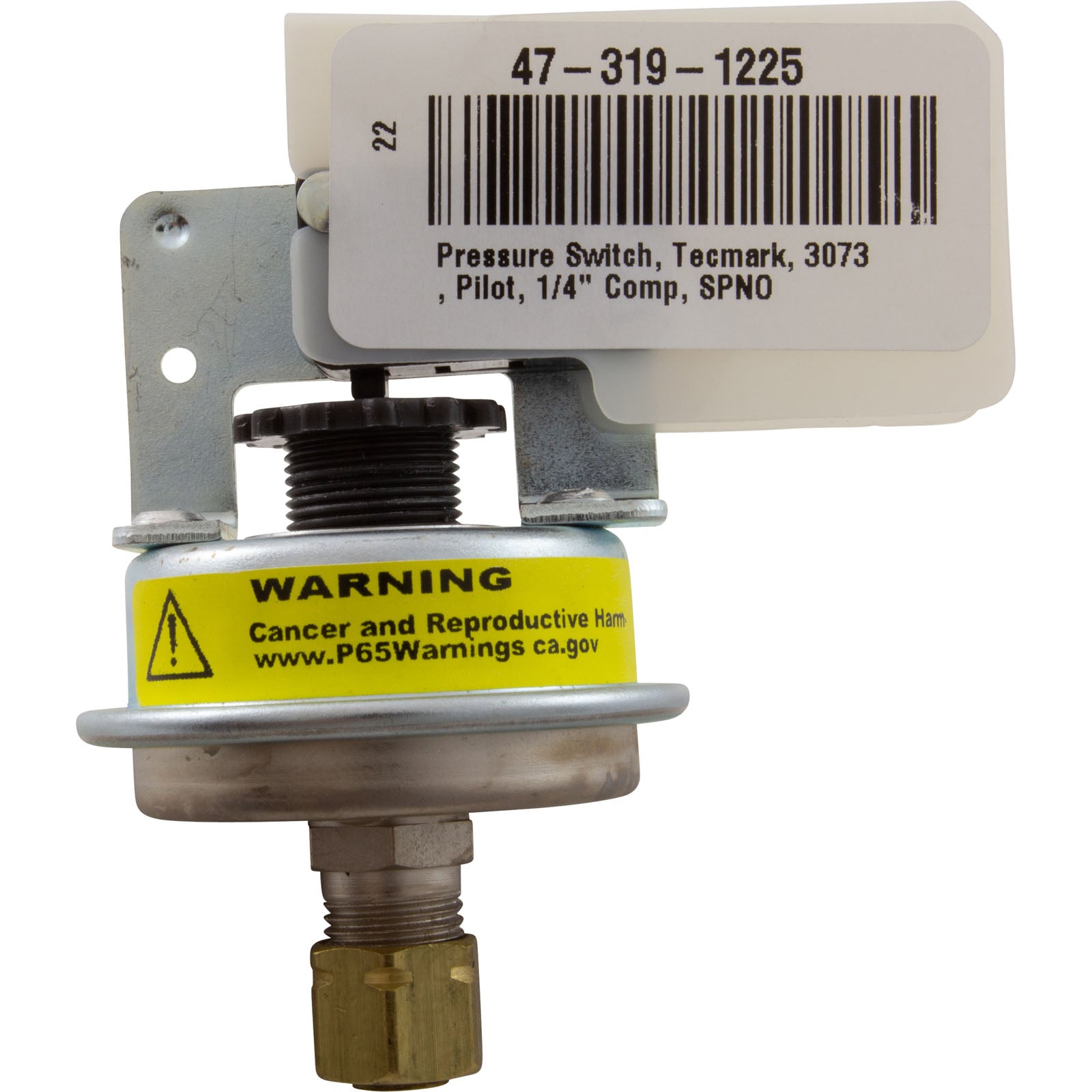 Pressure Switch, Tecmark, 3073, Pilot, 1/4" Comp, SPNO