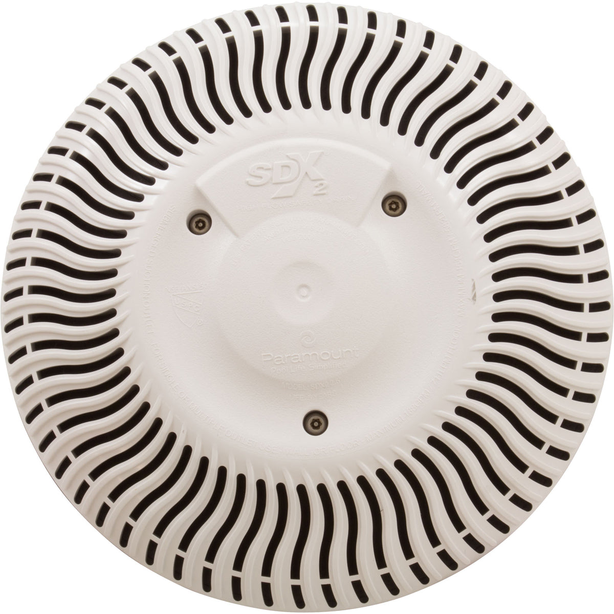 Main Drain Grate, Paramount SDX2, Vinyl, White, qty 2