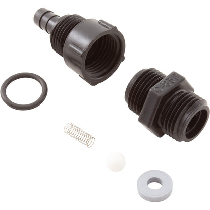 Check Valve, Mazzei C83, 1/2"mpt x 3/8"b, PVDF