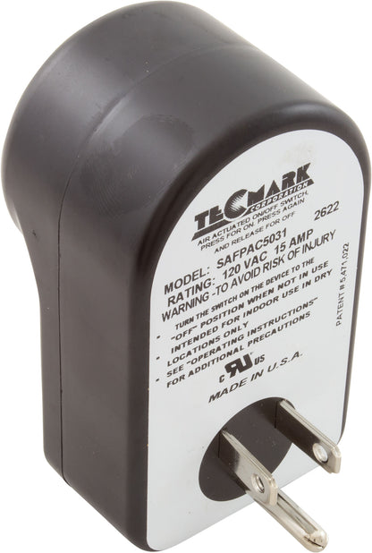 Interruptor de encendido y apagado, Tecmark, 15 A, 115 V, montaje en pared