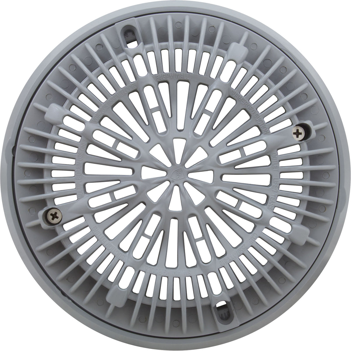 Gunite Main Drain Frame, Galaxy Lid (Av) , Gray