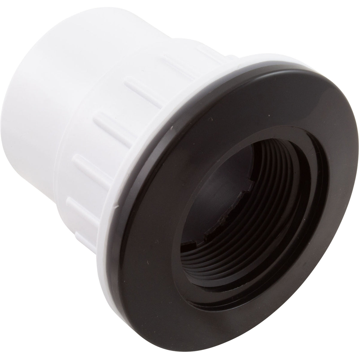 Fiberglass Pool Wallfitting, W/Nut, Black, No Gasket