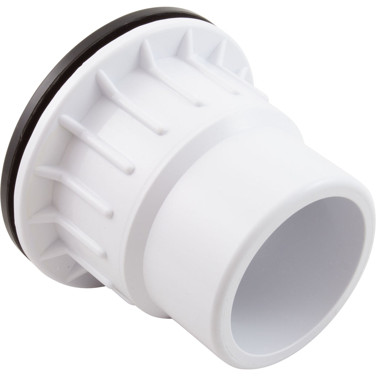 Fiberglass Pool Wallfitting, W/Nut, Black, No Gasket