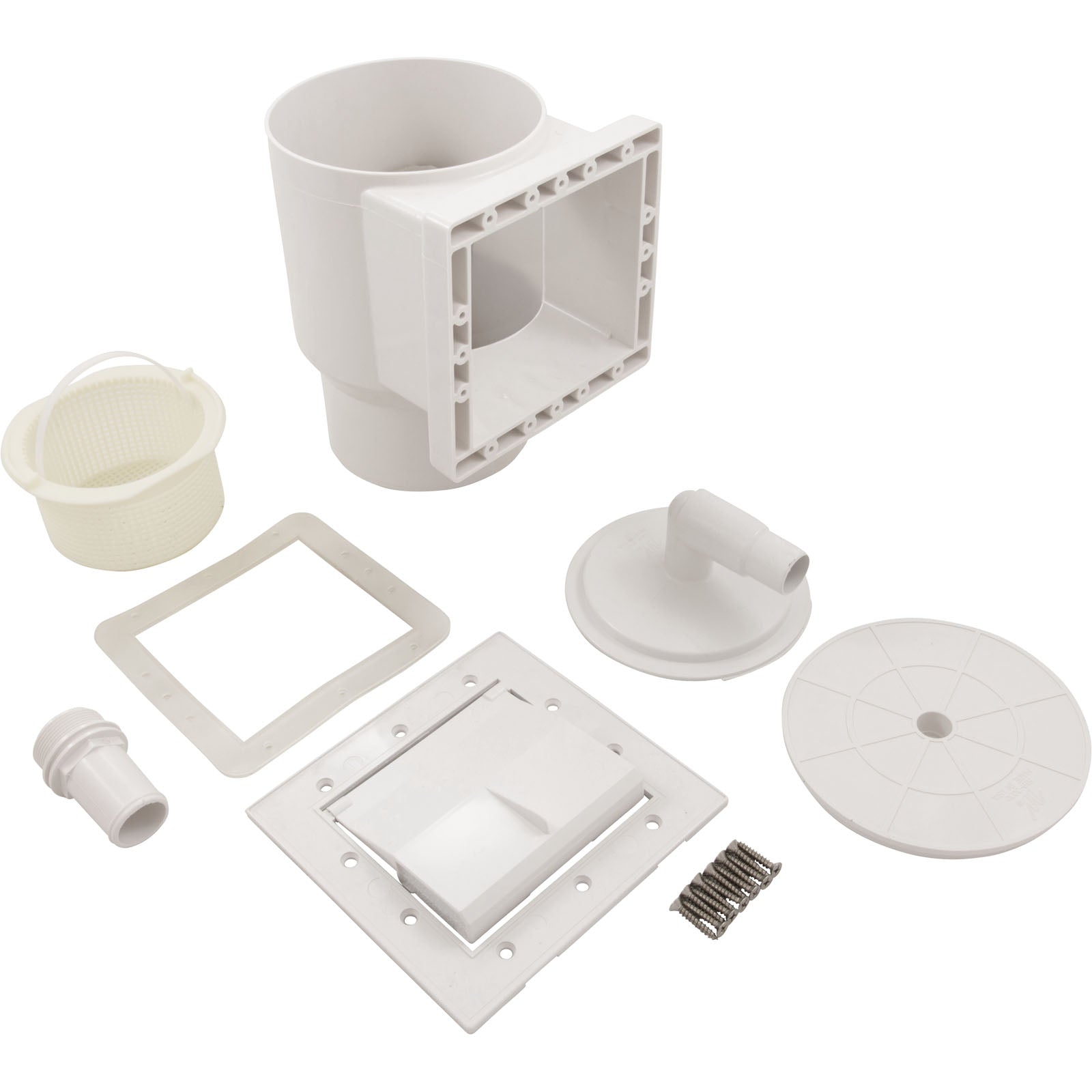 Skimmer Complete, WW FloPro II, Pool V/F, Short Throat, Wht