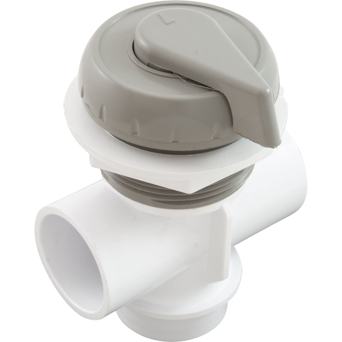 Diverter Valve, WW, 1", 2 Port, Top Mount, Vertical, Gry