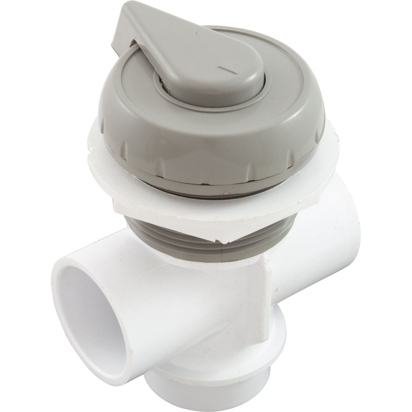 Válvula desviadora, WW, 1", 2 puertos, montaje superior, vertical, gris