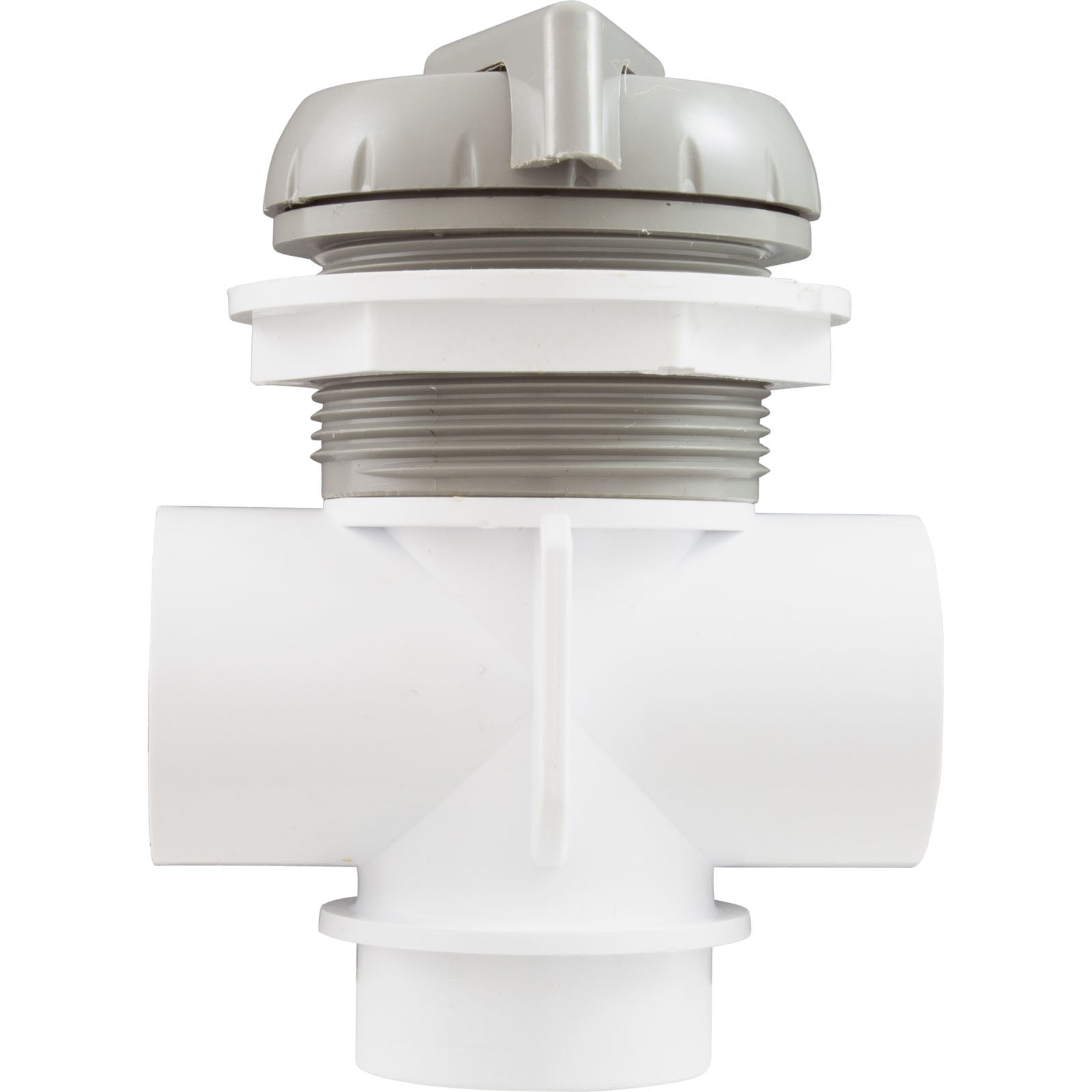 Diverter Valve, WW, 1", 2 Port, Top Mount, Vertical, Gry