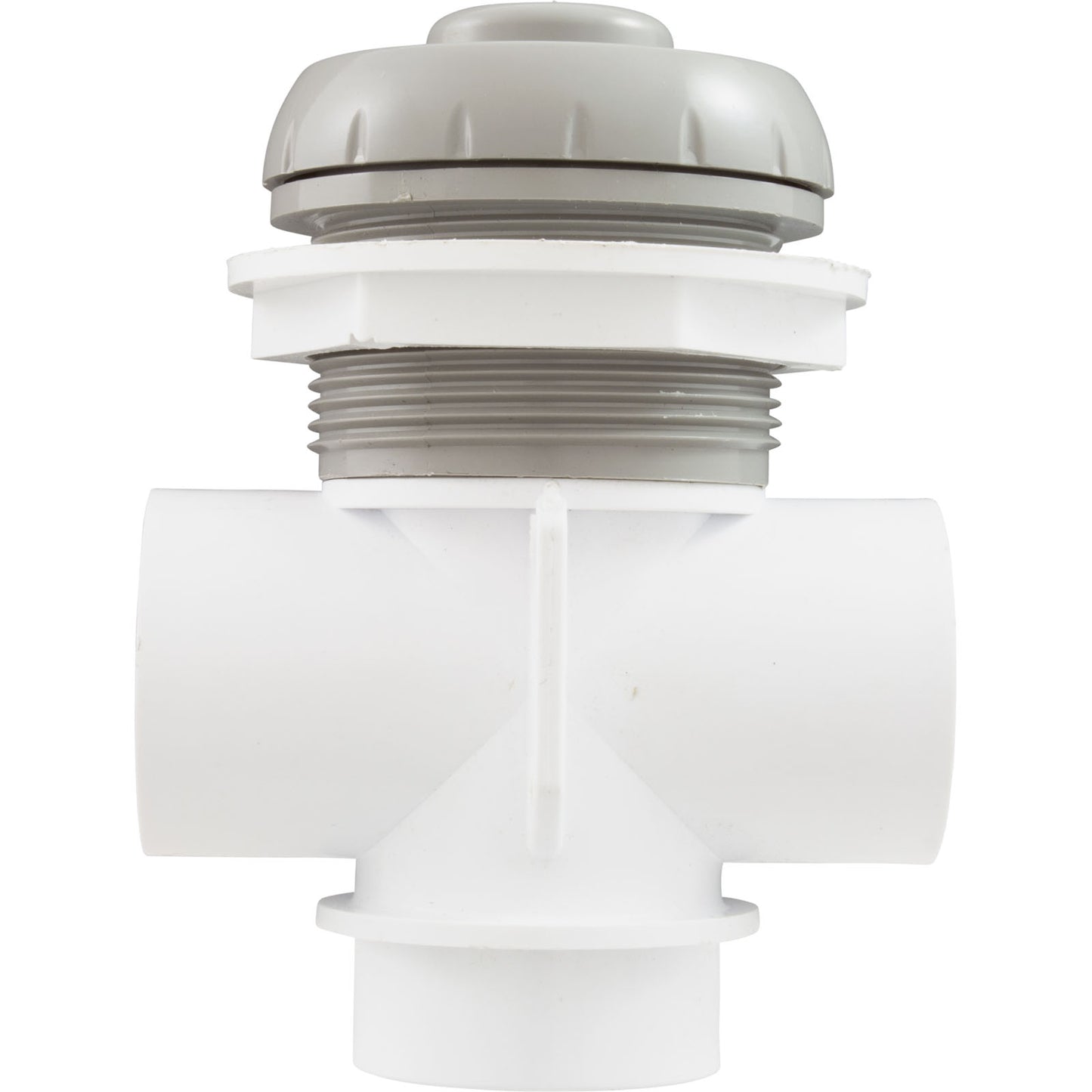 Válvula desviadora, WW, 1", 2 puertos, montaje superior, vertical, gris