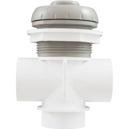 Válvula desviadora, WW, 1", 2 puertos, montaje superior, vertical, gris