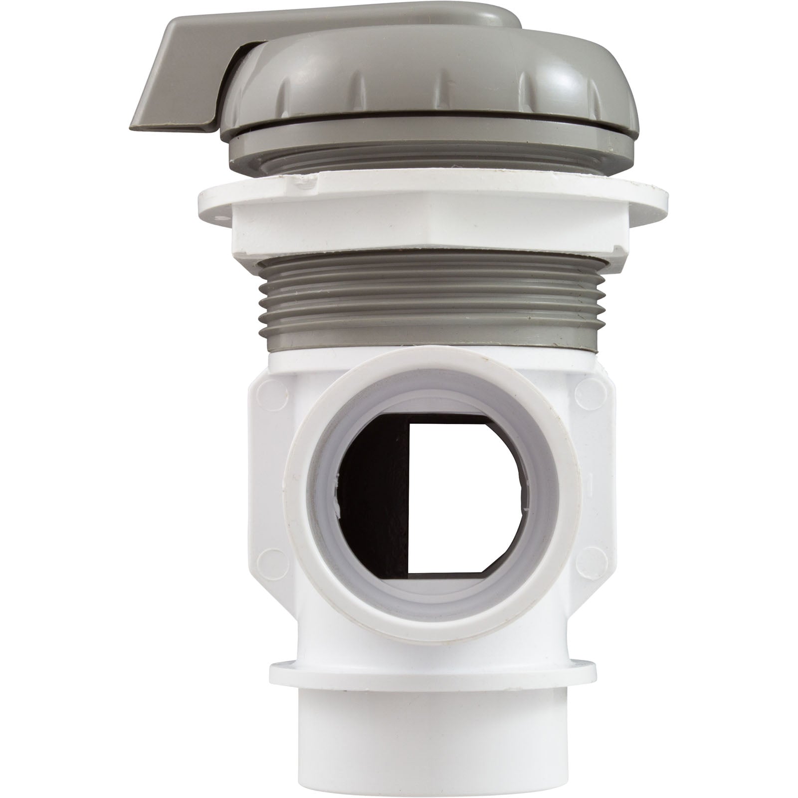 Diverter Valve, WW, 1", 2 Port, Top Mount, Vertical, Gry
