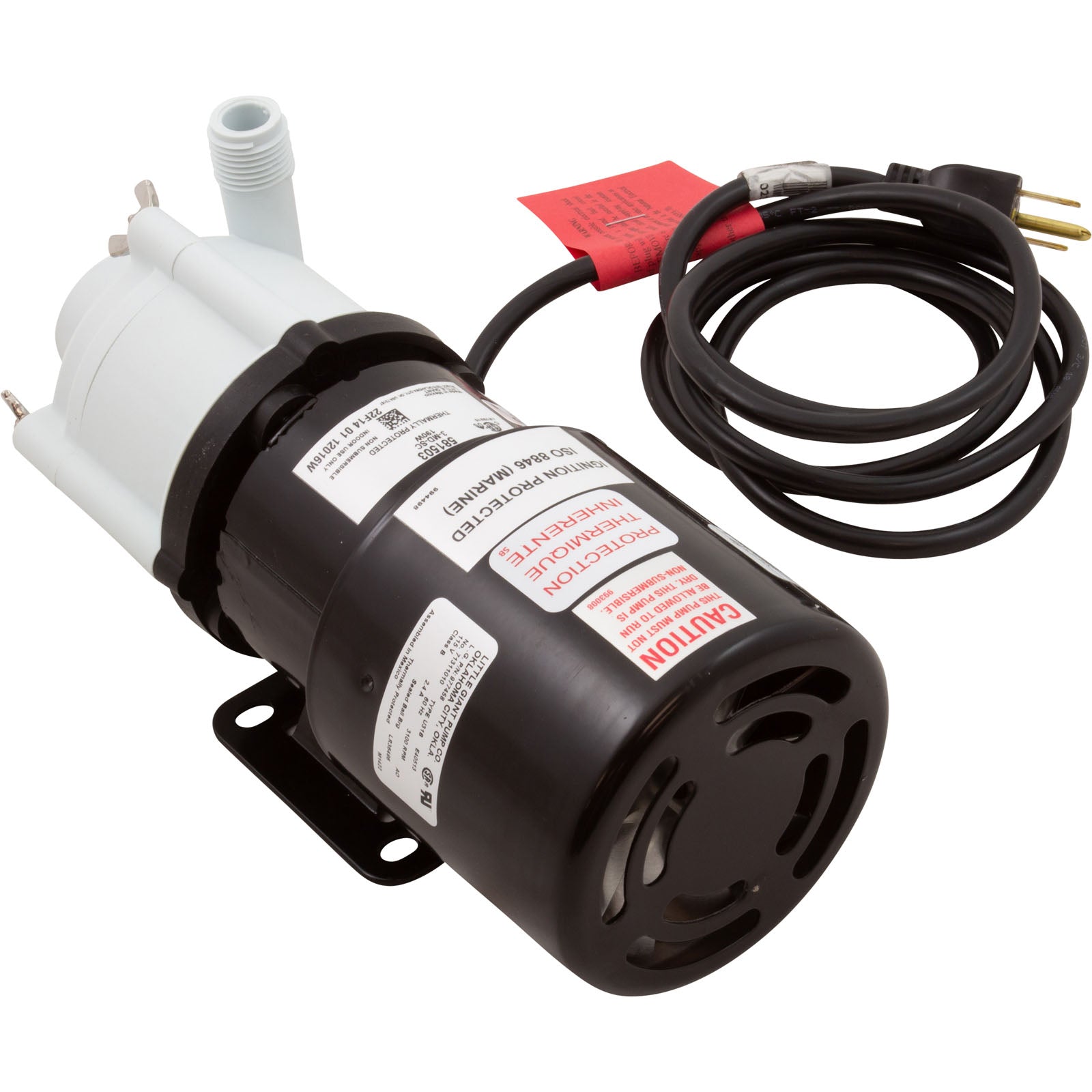 Pump, Submersible, Little Giant 3-MD-SC, 750 GPH, 190W, 6' Cord