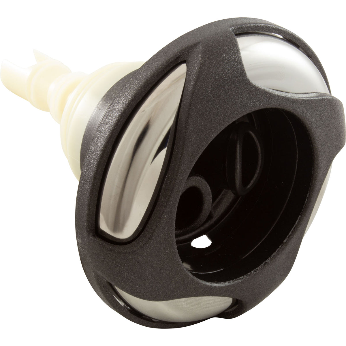 Jet Intl, WW Poly Storm, Swirl, 3-5/8"fd, TwinRoto, SS/DkGry, Thd