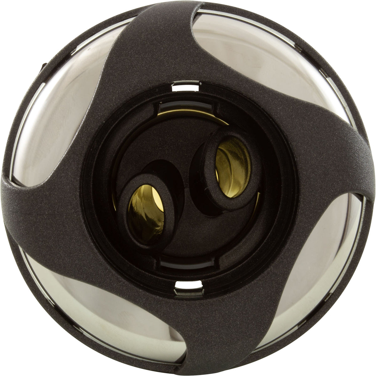 Jet Intl, WW Poly Storm, Swirl, 3-5/8"fd, TwinRoto, SS/DkGry, Thd