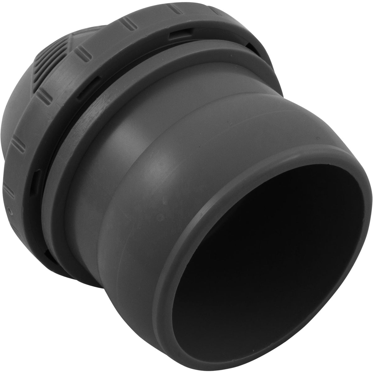 Inlet Fitting, Infusion Venturi, 2" Insider, Glueless, Dark Gray