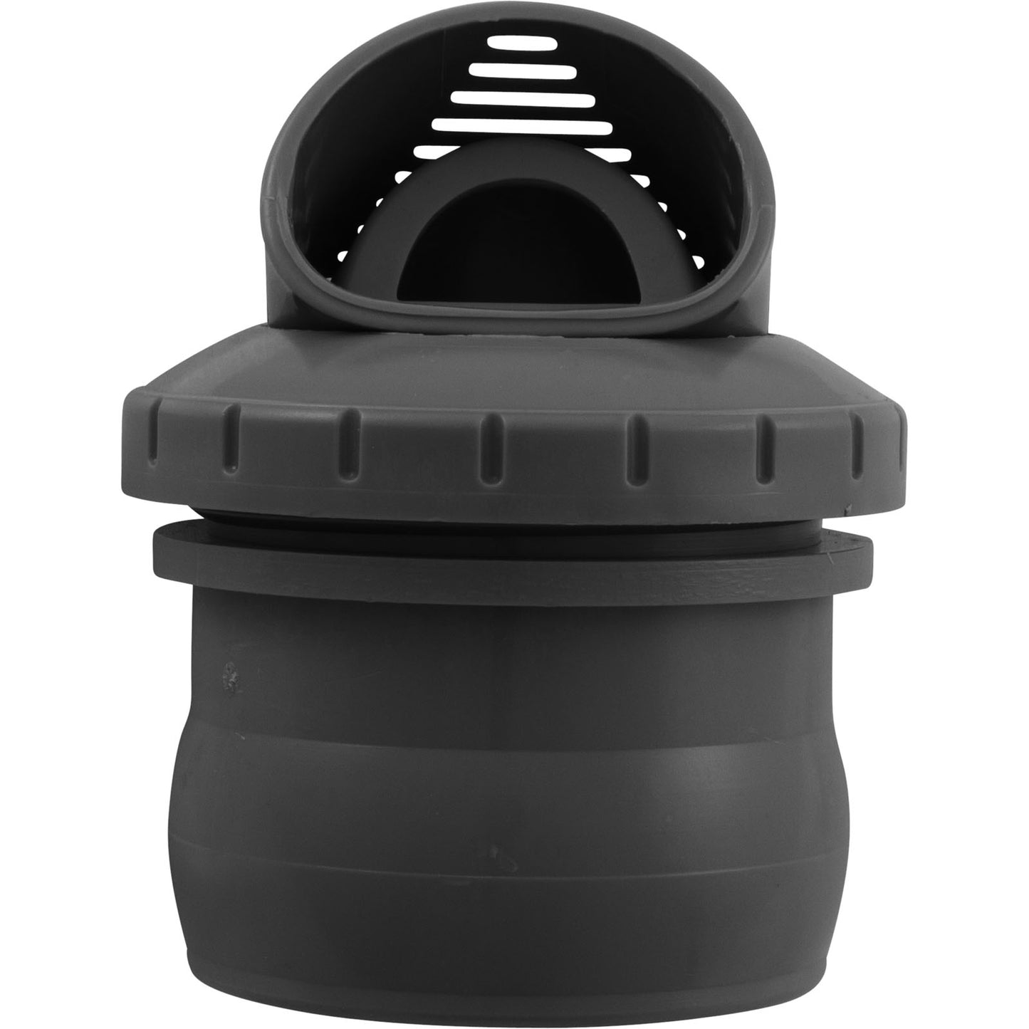 Inlet Fitting, Infusion Venturi, 2" Insider, Glueless, Dark Gray