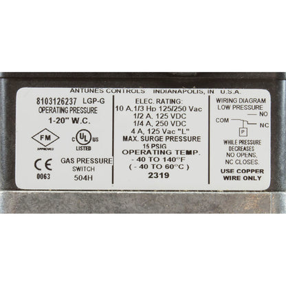 Pressostat, Lochinvar Energyrite