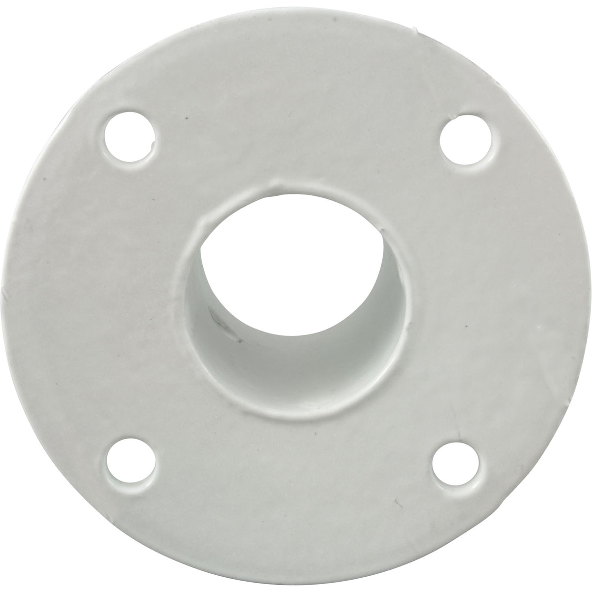 Deck Flange Only, Perma Cast, For Slide, 1.9", White/Aluminum