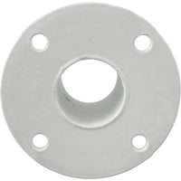 Solo brida de plataforma, fundición permanente, para tobogán, 1,9", blanco/aluminio