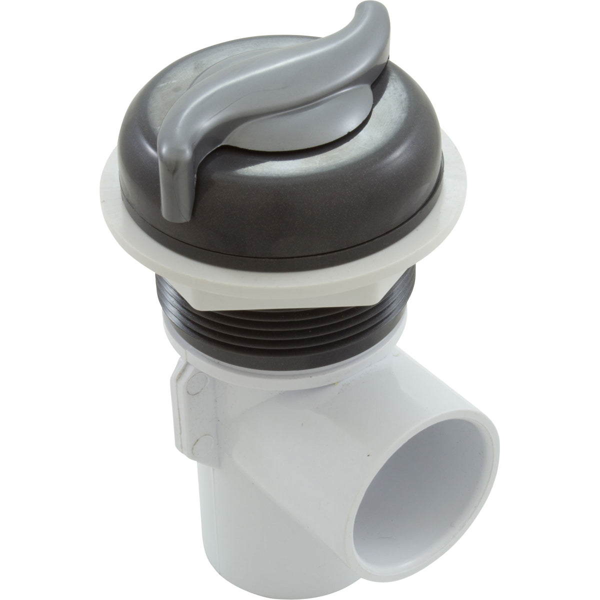 Diverter Valve, Cmp, 2-1/16"Hs, 1"S, S-Handle, Gry/Slvr