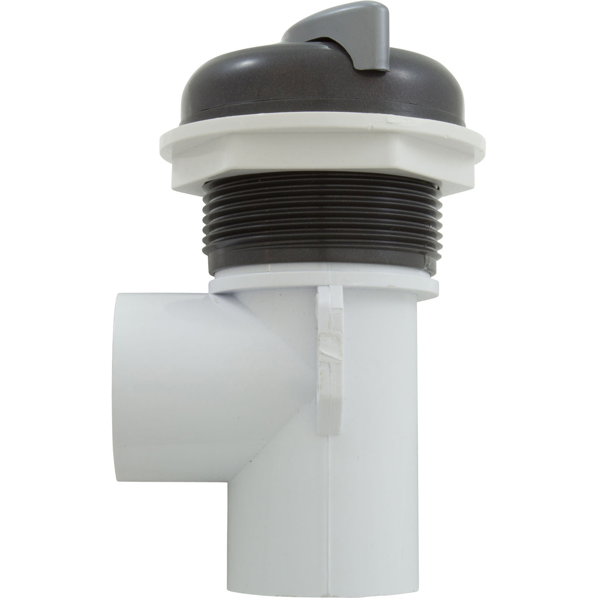 Diverter Valve, Cmp, 2-1/16"Hs, 1"S, S-Handle, Gry/Slvr