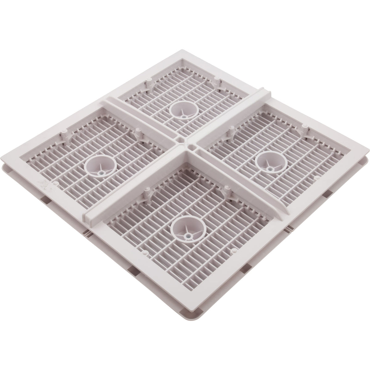 Wave Drain, AquaStar, 18" Square Mud Frame, White