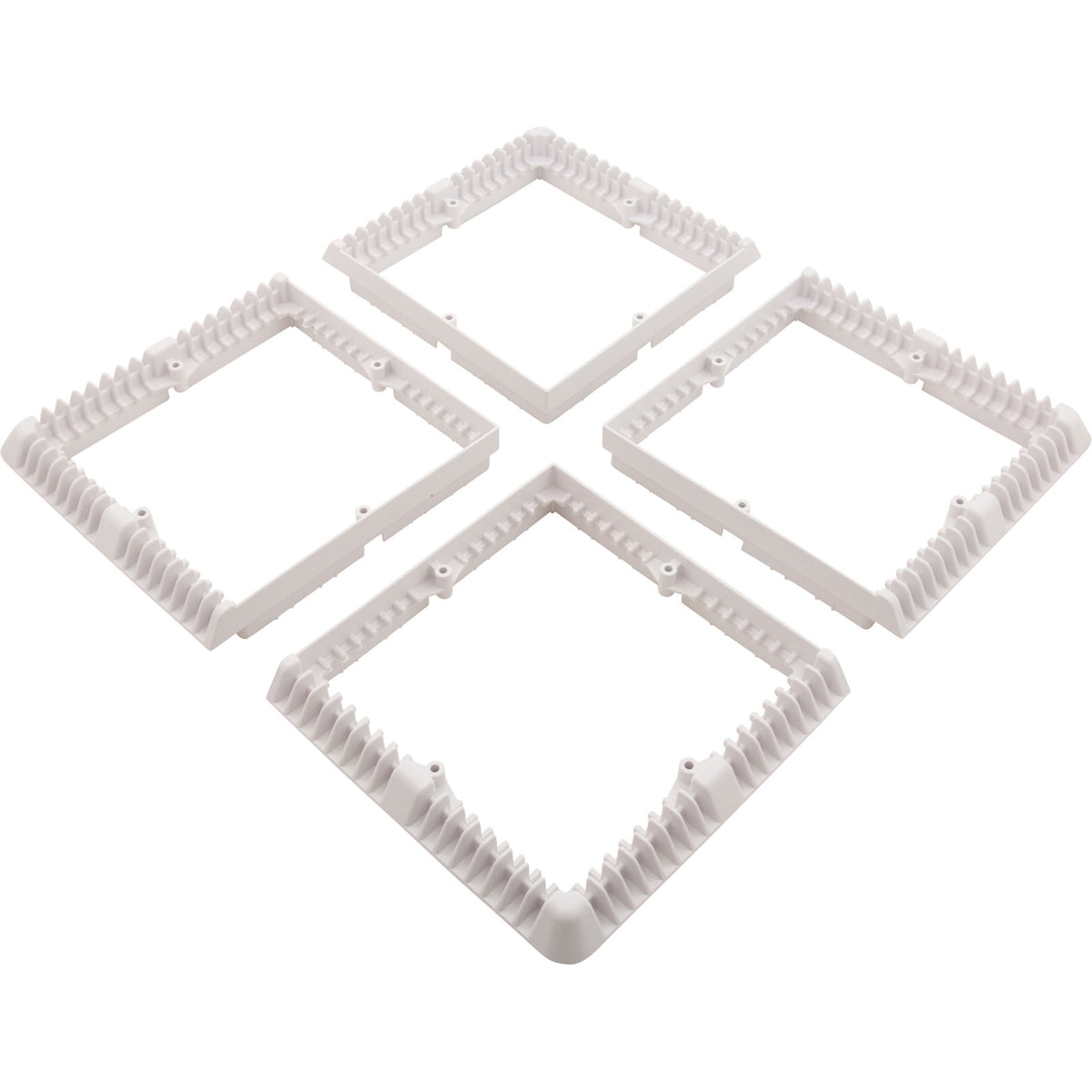 Wave Drain, AquaStar, 18" Square Mud Frame, White
