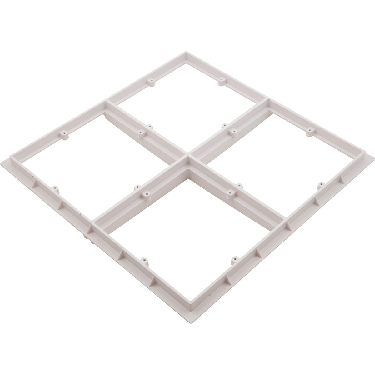Wave Drain, AquaStar, 18" Square Mud Frame, White