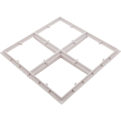 Wave Drain, AquaStar, 18" Square Mud Frame, White