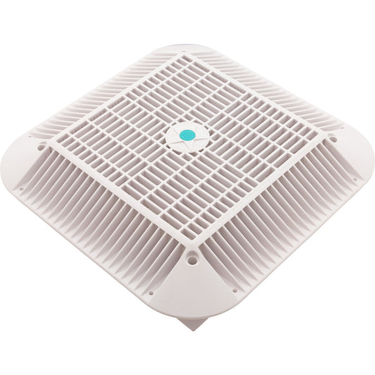 Main Drain Grate, Aquastar Retro Wav, 12" x 12" Square, Wht
