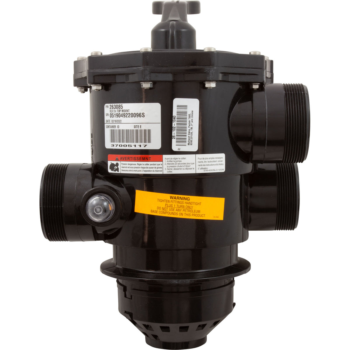 Multiport Valve, Pentair TA60, SD80, CFII26, TM, 2", w/o Unions