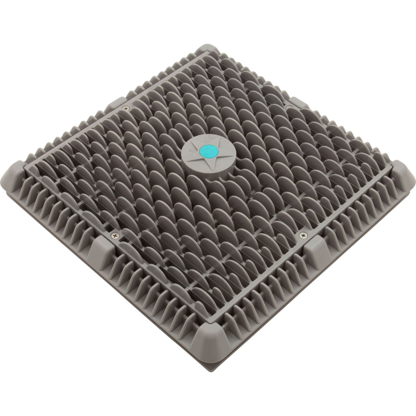 Main Drain Cover, Aquastar Wave, 12" Square, w/Fr, Lt Gry, VGB