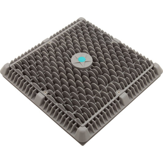 Main Drain Cover, Aquastar Wave, 12" Square, w/Fr, Lt Gry, VGB