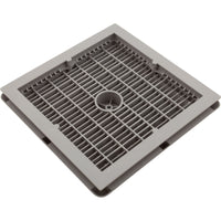 Main Drain Cover, Aquastar Wave, 12" Square, w/Fr, Lt Gry, VGB