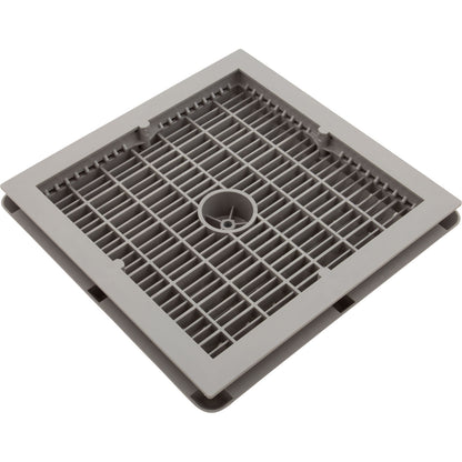 Main Drain Cover, Aquastar Wave, 12" Square, w/Fr, Lt Gry, VGB