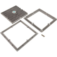 Main Drain Cover, Aquastar Wave, 12" Square, w/Fr, Lt Gry, VGB